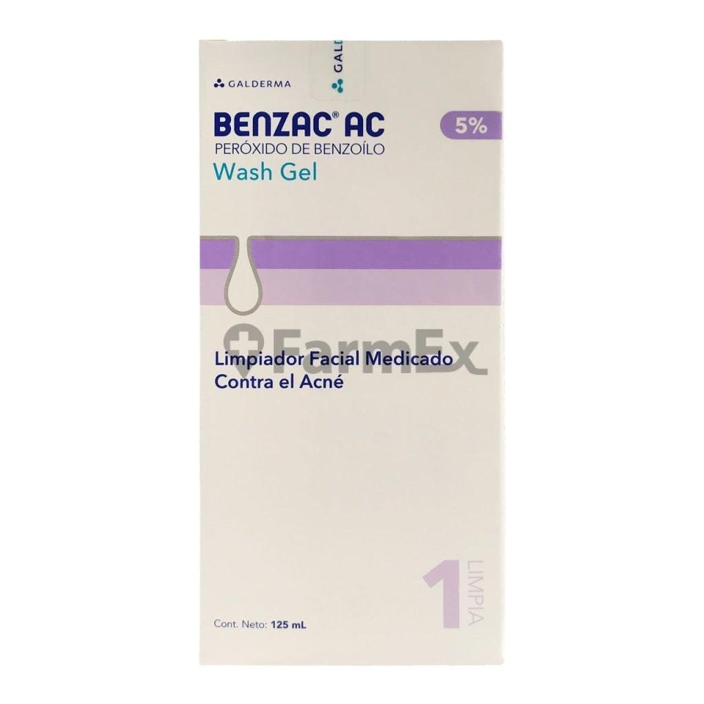 Benzac Ac 5 % Wash gel x 125 g Farmex-VidaTres-Persistente